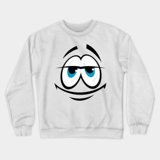 comic cartoon funny face Crewneck Sweatshirt